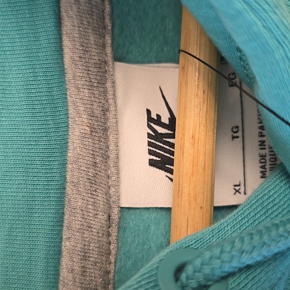 Nike Solo Swoosh Fleece Hoodie Washed Teal/Wit - Picture 3 of 6